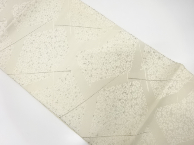 JAPANESE KIMONO / ANTIQUE FUKURO OBI / SILK / WOVEN FLOWER(266 cm)